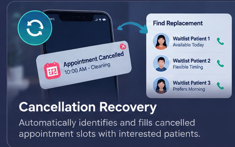 Automatically helps recover cancelled appointment slots